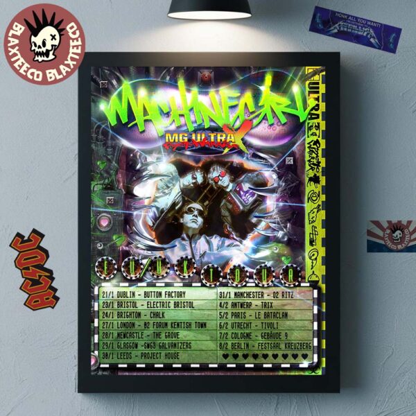 Machine Girl Europe And UK Tour 2026 Schedule Dates Home Decor Poster Canvas