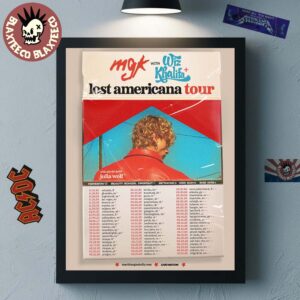 Machine Gun Kelly The Lost Americana World Tour 2026 Schedule Dates Poster Canvas For Home Decor