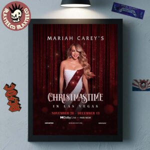 Mariah Carey’s Christmas Time In Las Vegas On November 28 To December 13 2025 Live At Park MGM Home Decor Poster Canvas