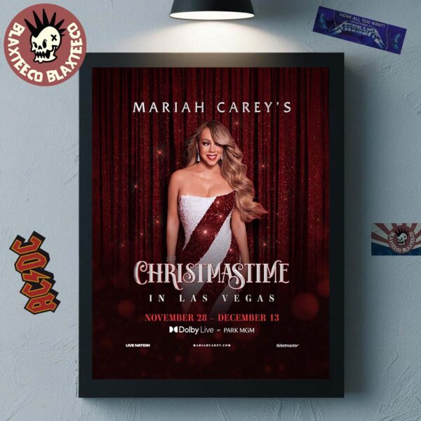 Mariah Carey’s Christmas Time In Las Vegas On November 28 To December 13 2025 Live At Park MGM Home Decor Poster Canvas