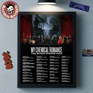 My Chemical Romance The Black Parade 2026 Tour Cities Dates Poster Canvas For Home Decor