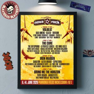 Nova Rock 2026 Pannonia Fields Nickelsdorf Austria Full Lineup On Jun 11-14 2026 Home Decor Poster Canvas