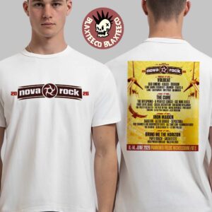 Nova Rock 2026 Pannonia Fields Nickelsdorf Austria Full Lineup On Jun 11-14 2026 Two Sided T-Shirt