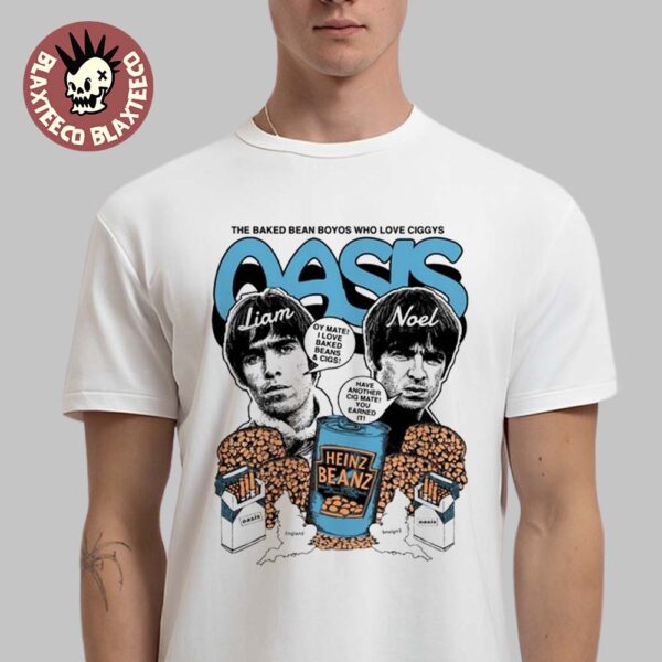 Oasis The Baked Bean Boyos Who Love Ciggys Heinz Beanz Unisex T-Shirt