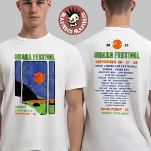 Ohana Festival 2025 Merchandise Dana Point CA At Doheny State Beach On September 26-28 2025 Triptych T-Shirt