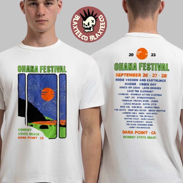 Ohana Festival 2025 Merchandise Dana Point CA At Doheny State Beach On September 26-28 2025 Triptych T-Shirt