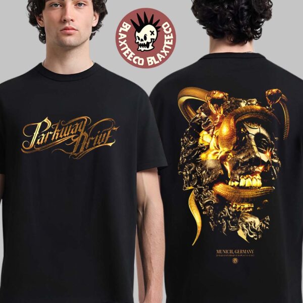 Parkway Drive Munich Germany 2025 20 Year Anniversary European Tour Pop Up Exclusive Tee On September 20 2025 Two Sided T-Shirt