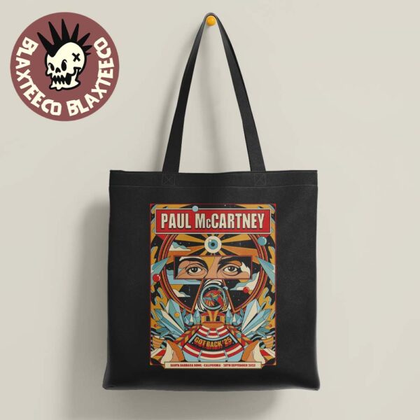 Paul McCartney Got Back 25 Tour Santa Barbara Bowl California Merchandise On September 26 2025 Tote Bag