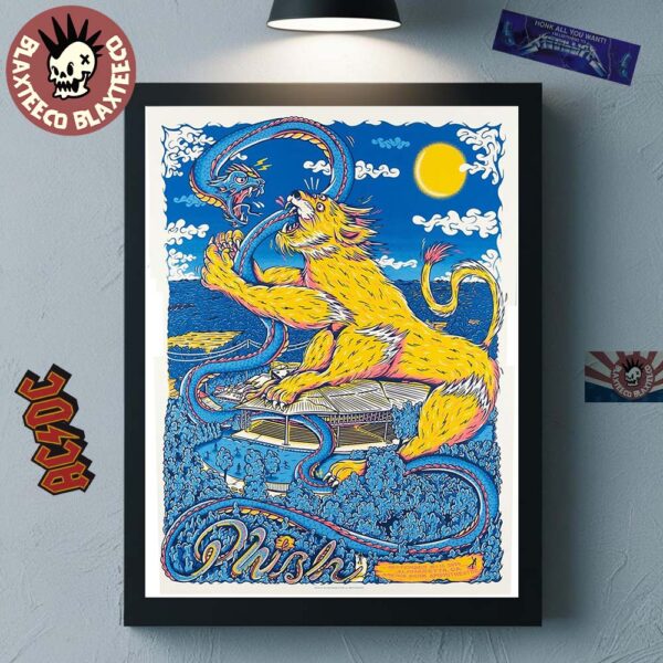 Phish Alpharetta Georgia 2025 Gig Poster At Ameris Bank Amphitheatre On September 16 And 17 2025 Home Decor Poster Canvas