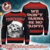 Pink Floyd Wish You Were Here Classic Logo Snowy Night Knitted Ugly Christmas Sweater