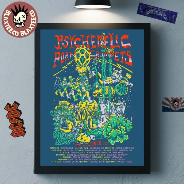 Psychedelic Porn Crumpets Tour 2026 Schedule Dates Home Decor Poster Canvas
