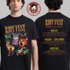 Riot Fest 2025 Douglass Park Chicago Merch On September 19-21 2025 Who Is A Good Dog Huskie Art With Lineup Two Sided T-Shirt