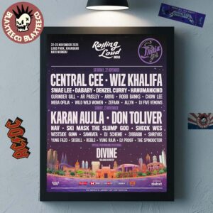 Rolling Loud India 2025 Navi Mumbai Full Lineup At Loud Park Kharghar On 22 And 23 November 2025 Home Decor Poster Canvas