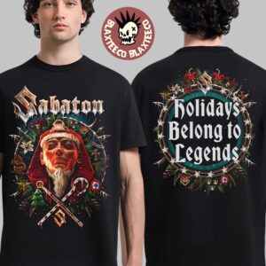 Sabaton Holidays Belong To Legends Xmas 2025 Christmas Wreath Two Sided T-Shirt
