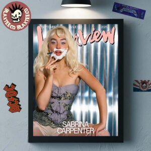 Sabrina Carpenter Graces The Cover Of Interview Magazine Issue 562 September 2025 Home Decor Poster Canvas
