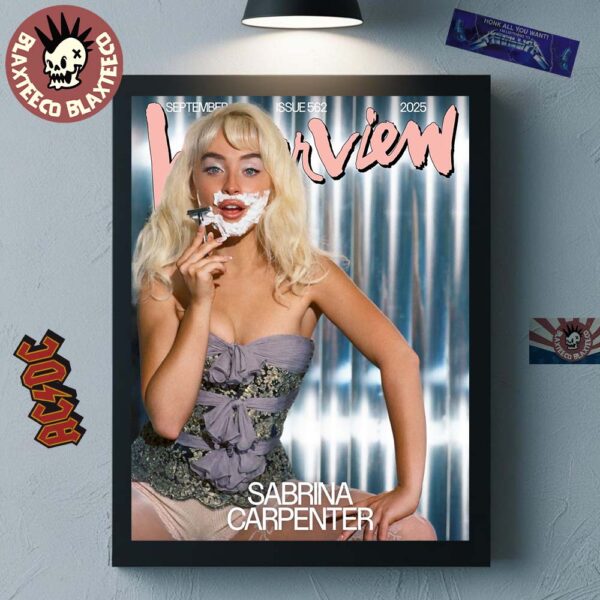 Sabrina Carpenter Graces The Cover Of Interview Magazine Issue 562 September 2025 Home Decor Poster Canvas