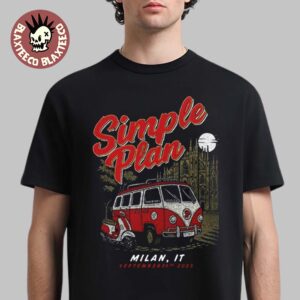 Simple Plan Milan Italy 2025 Venue Tee At Unipol Forum On September 29 2025 Unisex T-Shirt