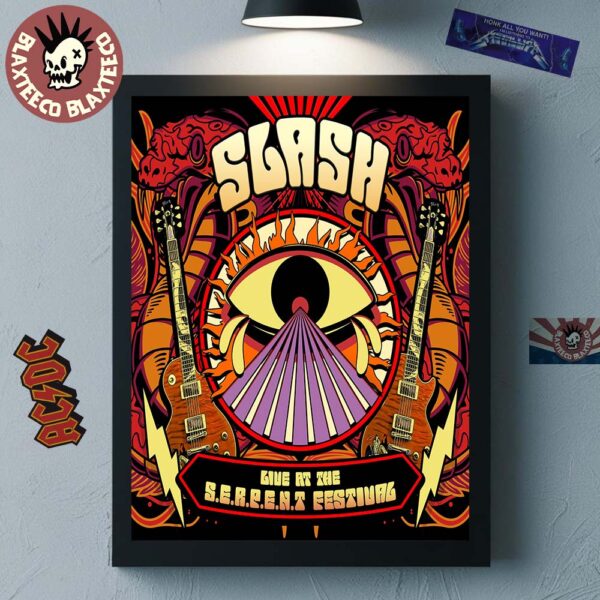 Slash Live At The Serpent Festival 2025 Album Cover Art Home Decor Poster Canvas