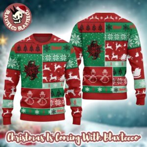 Slipknot Tribal S Logo Checker Board Pattern Holiday Vintage Ugly Christmas Sweater