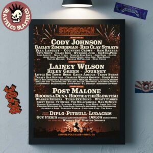 Stagecoach California’s Country Music Festival 2026 Full Lineup At Empire Polo Club Indio California On April 24 25 26 2026 Poster Canvas