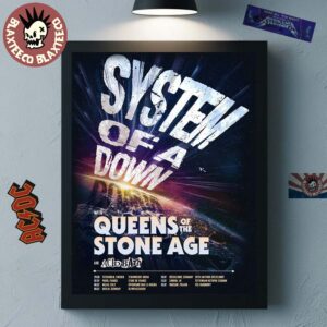 System Of A Down With Queens Of The Stone Age And Acid Bath 2026 UK And EU Stadium Shows Schedule Dates Home Decor Poster Canvas
