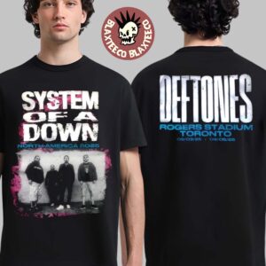 System Of A Down X Deftones Toronto Canada 2025 Venue Mashup Tour Tee At Rogers Stadium On September 3 And 5 2025 Two Sided T-Shirt