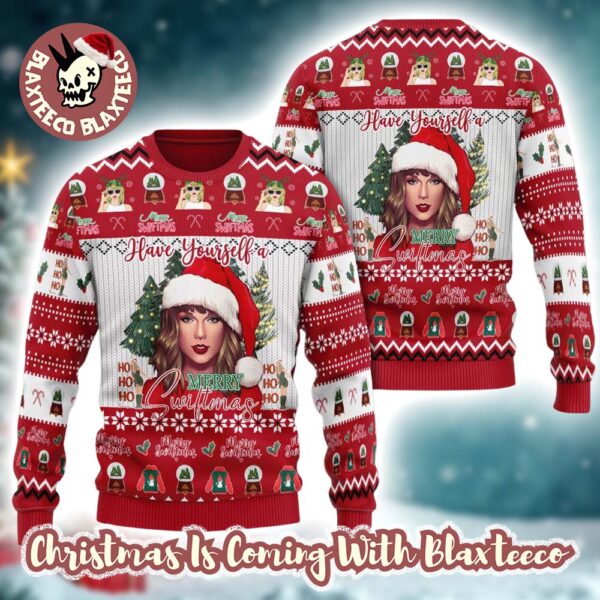 Taylor Swift Santa Ho Ho Ho Have Yourself A Merry Swiftmas Ugly Christmas Sweater