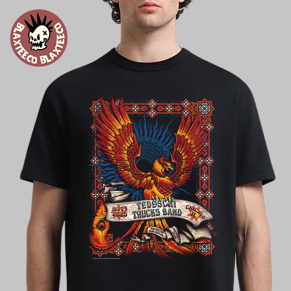 Tedeschi Trucks Band Chicago Illinois 2025 Venue Poster At Huntington Bank Pavilion On September 9 2025 Unisex T-Shirt