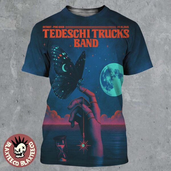 Tedeschi Trucks Band Detroit Michigan 2025 Venue Poster At Pine Knob On September 10 2025 All Over Print Shirt