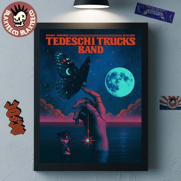 Tedeschi Trucks Band Detroit Michigan 2025 Venue Poster At Pine Knob On September 10 2025 Home Decor Poster Canvas