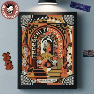 Tedeschi Trucks Band Toronto ON 2025 Venue Poster At Budweiser Stage On September 3 2025 Home Decor Poster Canvas