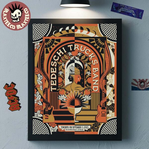 Tedeschi Trucks Band Toronto ON 2025 Venue Poster At Budweiser Stage On September 3 2025 Home Decor Poster Canvas
