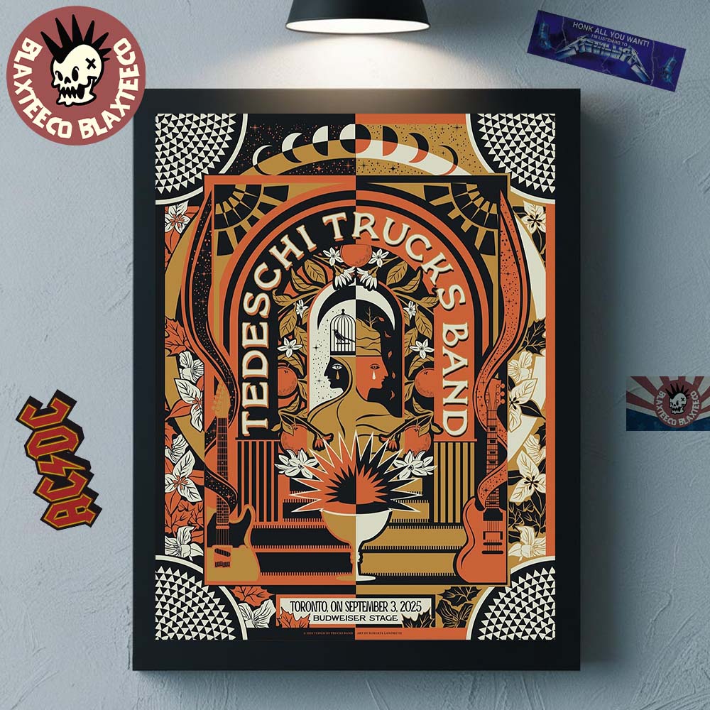 Tedeschi Trucks Band Toronto ON 2025 Venue Poster At Budweiser Stage On September 3 2025 Home Decor Poster Canvas