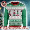 The Beatles Abbey Road Band Member As Elf Green And Red Knitted Ugly Christmas Sweater