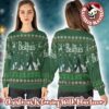The Beatles Abbey Road Band Member As Elf Green And Red Knitted Ugly Christmas Sweater