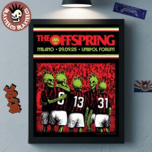 The Offspring Milano Italy 2025 Concert Poster At Uniipol Forum On September 29 2025 AC Milan 1992-93 Scudetto Winning Art Home Decor Poster Canvas