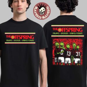 The Offspring Milano Italy 2025 Concert Tee At Uniipol Forum On September 29 2025 AC Milan 1992-93 Scudetto Winning Art Two Sided T-Shirt