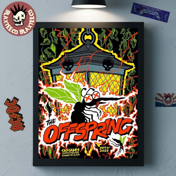 The Offspring Ridgefield Washington 2025 Concert Poster At Cascades Amphitheater On September 4 2025 Home Decor Poster Canvas