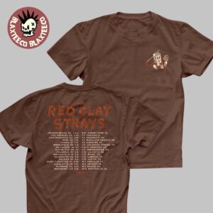 The Red Clay Strays Get Right Tour 2025 The Mic Man With Date Back Two Sided Espresso T-Shirt