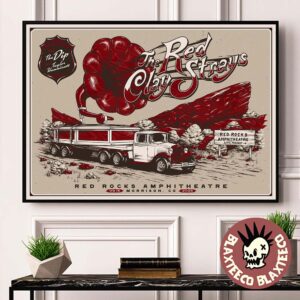 The Red Clay Strays Red Rocks Amphitheatre 2025 Night 2 Venue Poster In Morrison Colorado On September 15 2025 3Diamond Poster Canvas