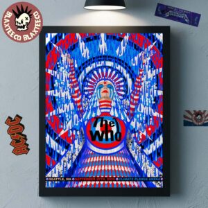 The Who North American Farewell Tour 2025 Seattle Washington Event Poster At Climate Pledge Arena On September 25 2025 Poster Canvas