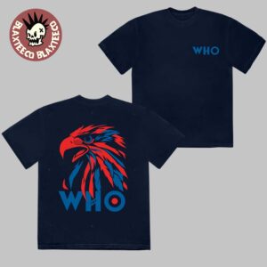 The Who Philadelphia Pennsylvania 2025 Venue Tee At Wells Fargo Center 2025 Eagle Artwork Two Sided T-Shirt