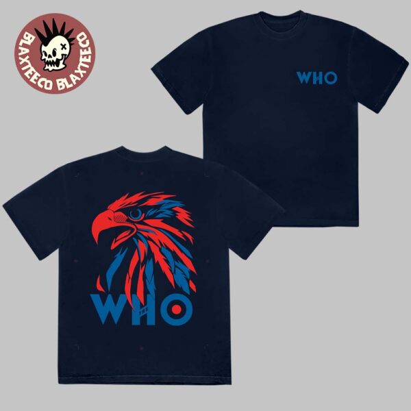 The Who Philadelphia Pennsylvania 2025 Venue Tee At Wells Fargo Center 2025 Eagle Artwork Two Sided T-Shirt