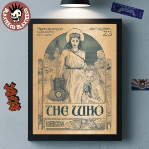 The Who Vancouver British Columbia Canada 2025 Venue Poster At Rogers Arena On September 23 2025 Home Decor Poster Canvas