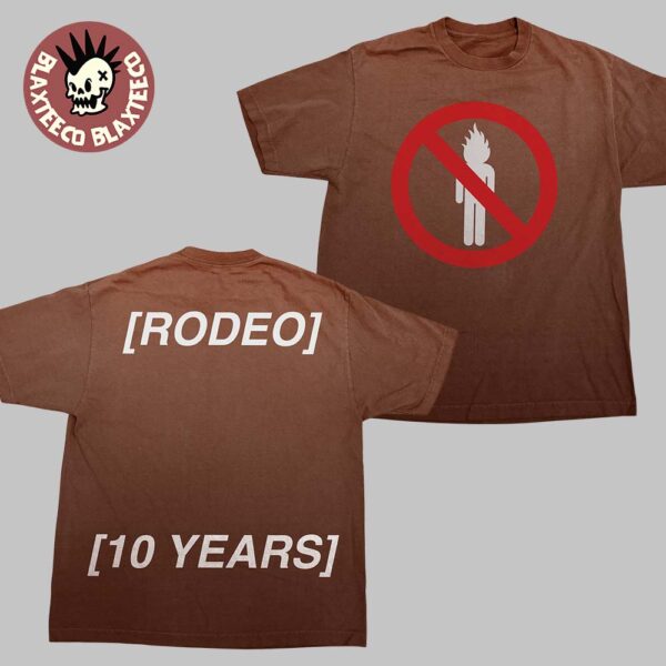 Travis Scott Rodeo 10 Years Anniversary La Flame T-Shirt
