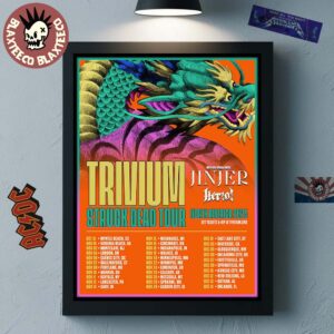 Trivium Struck Dead Tour North America 2025 Cities Date Home Decor Poster Canvas