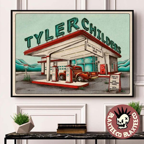 Tyler Childers Charlottesville Virginia 2025 Poster At John Paul Jones Arena On September 22 2025 Landscape Poster Canvas