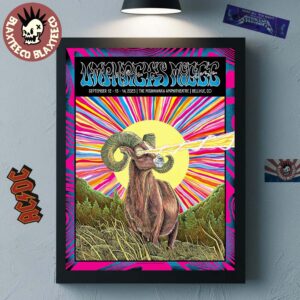 Umphrey’s McGee Bellvue Colorado 2025 Venue Poster At The Mishawaka Amphitheatre On September 12 13 14 2025 Home Decor Poster Canvas