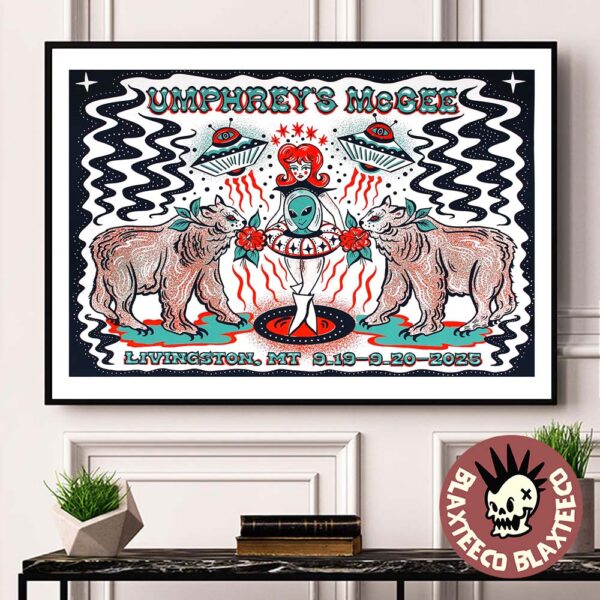 Umphrey’s McGee Livingston Montana Weekends Run On September 19-20 2025 Poster Canvas For Home Decor