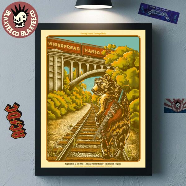 Widespread Panic Richmond Virginia 2025 Concerts Poster At Allianz Amphitheater On September 12 And 13 2025 Home Decor Poster Canvas